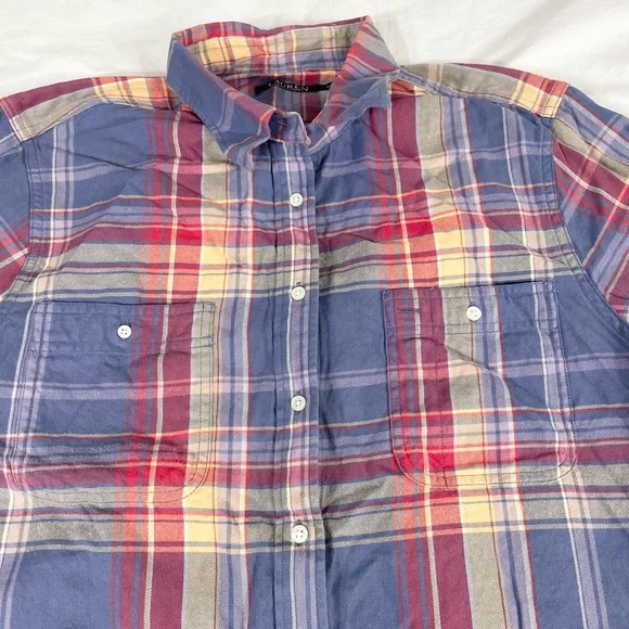VTG Lauren Ralph Lauren Women Multicolor Long Sleeve Button Up Shirt Size XL - Picture 8 of 10